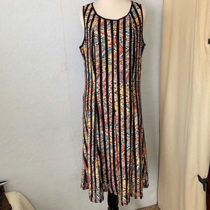 Phase 7 Seven Colorful Black Net Designed Dress